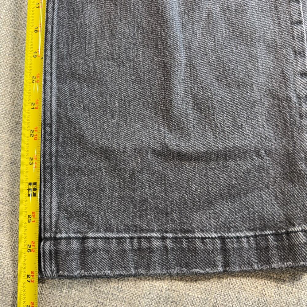 Hollister Super Baggy Jeans Mens 34x30 Gray Black Mushroom Patch Y2K Wide Leg - Picture 3 of 10
